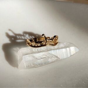 6/6.5 gold toned animal safari ring